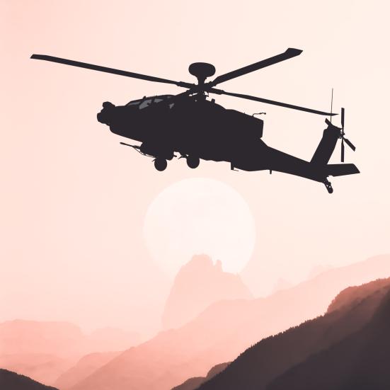 helikoper i luften