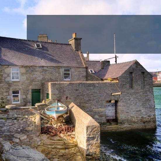 Billede fra Shetland af Jimmy Perez' hus