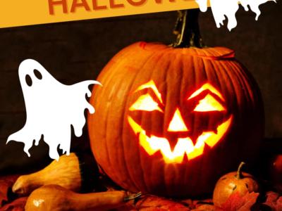 Halloween på biblioteket med halloween Hatteteater