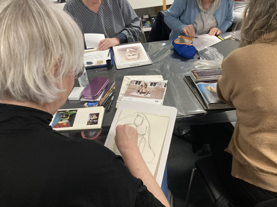 Tegneaften på Ringkøbing Bibliotek. Foto: Sofie Torp Hansen