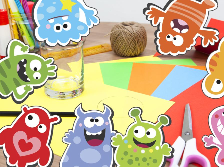 KREA-TID - i dag laver vi super seje monster-bogmærker