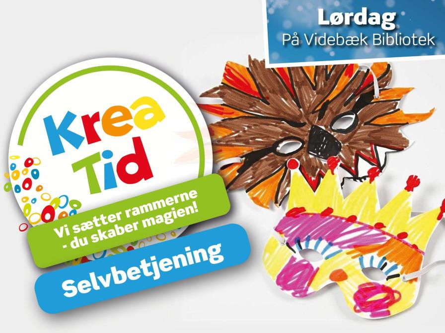 KREA-TID - Fastelavnsmasker på Videbæk Bibliotek lørdag den 14. februar kl. 10.00-12.00