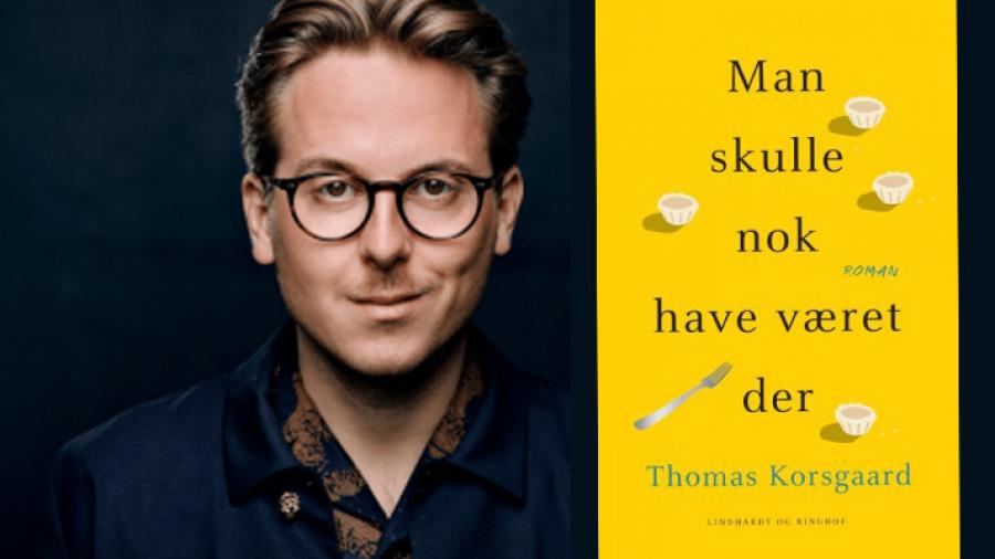 Thomas Korsgaard modtager De Gyldne Laurbær for sin roman 'Man skulle nok have været der' Foto: Finn Frandsen