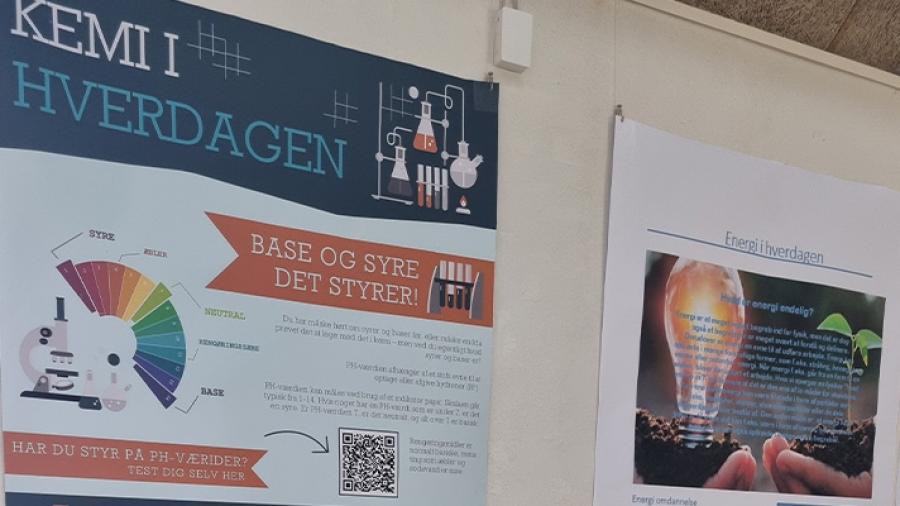 Studerende fra Gymnasiet HTX i Skjern har lavet en naturvidenskabelig udstilling.